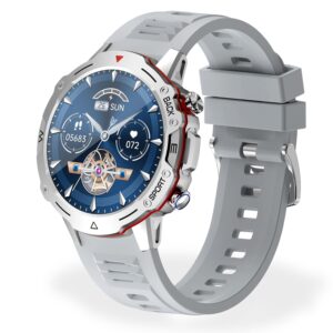 Nervfit Newly Launched Blaze Smartwatch 1.4” LED Display, Bluetooth Calling, IP67 Waterproof, Heart Rate & SpO2 Monitor, Sleep & Stress Tracking, 7-Day Battery, Fitness & Sports Modes (Silver Grey) Visit the Nervfit Store